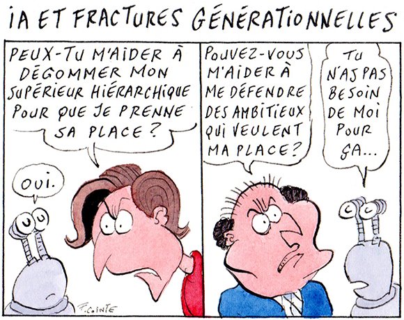 Dessin: L’IA crée de nouvelles fractures dans les entreprises 